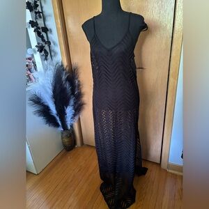 Blue Island Black Sheer Coverup